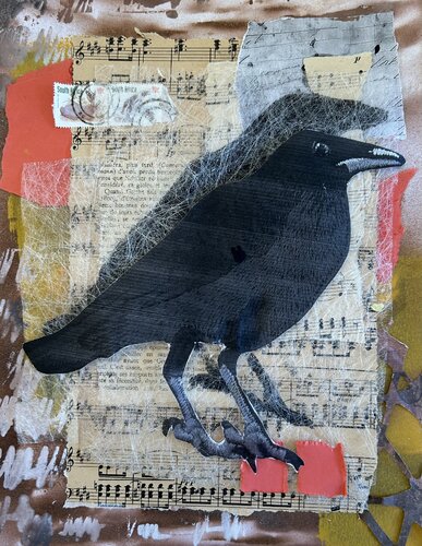 Kommt ein Vogel geflogen… van Juliette Eckel, Werk op papier te koop op Singulart