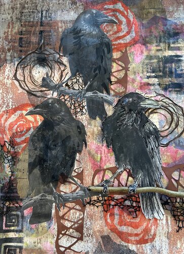 Drei Krähen de Juliette Eckel, Obra en papel a la venta en Singulart