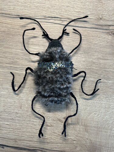 Lupum griseum lupus - kleiner grauer Wolf by Juliette Eckel, Textile for Sale on Singulart