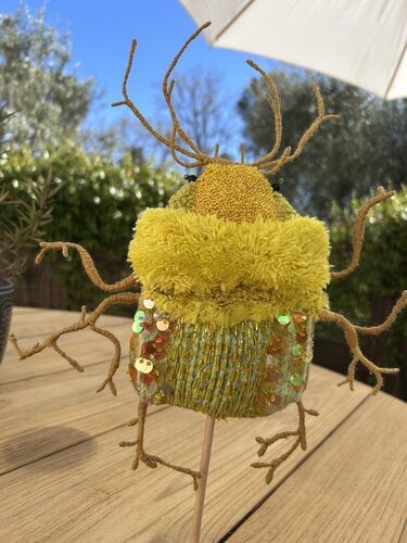 Citronella - Yellow Dragon von Juliette Eckel, Textil kaufen auf Singulart
