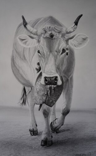 Kuh by Gregor Dörig, 종이 for Sale on Singulart