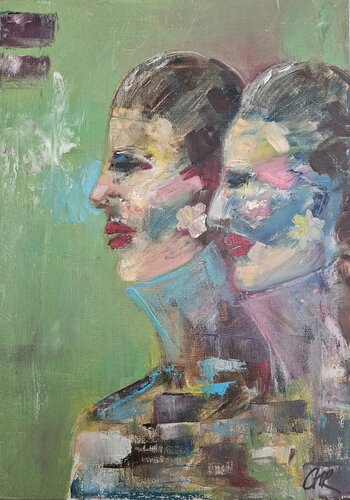 Synchron Gaze Ahead von Christine Rechnitzer, Malerei kaufen auf Singulart