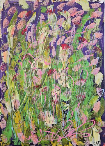 Butterflies In Spring van Christine Rechnitzer, Schilderij te koop op Singulart