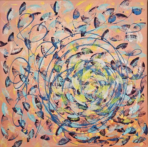 Butterflies In Miami van Christine Rechnitzer, Schilderij te koop op Singulart