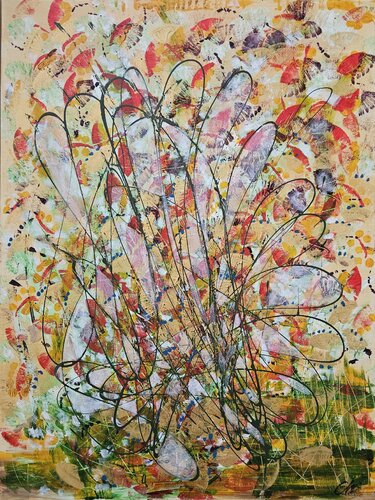 Butterflies Wedding van Christine Rechnitzer, Schilderij te koop op Singulart