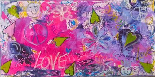 Graffiti: LOVE van Christine Rechnitzer, Schilderij te koop op Singulart