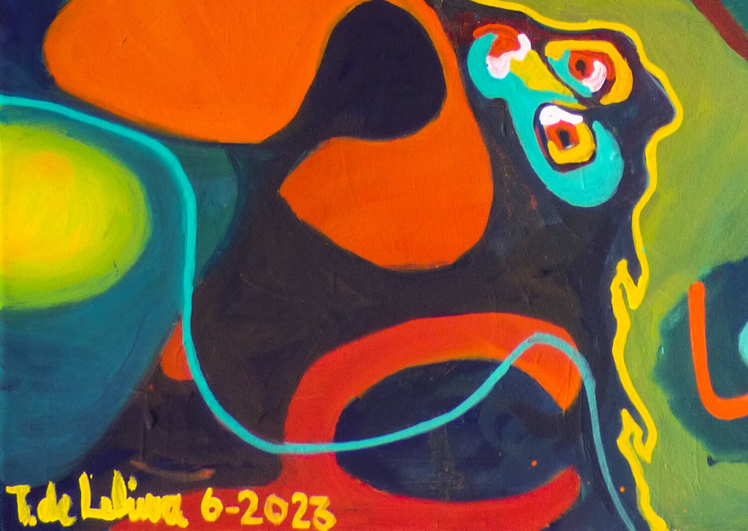 Medusa 2 von Thomas de Leliwa (2023) Malerei Acryl, Öl auf Leinwand
