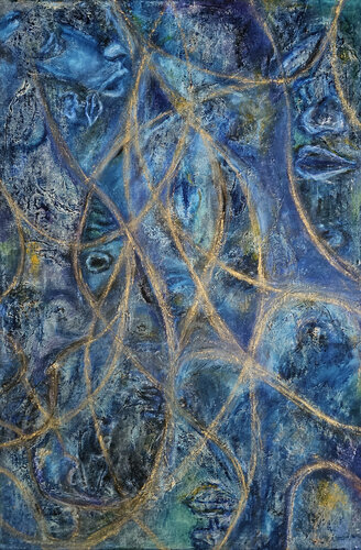 "la domanda del pesse - istinto o passion? van Melanie Stein, Schilderij te koop op Singulart
