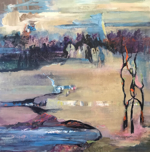 Mythical landscape de Ellen Eikenes, Pintura a la venta en Singulart
