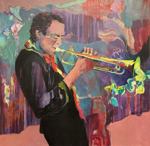 Blue in green - Miles Davis de Ellen Eikenes, Pintura a la venta en Singulart