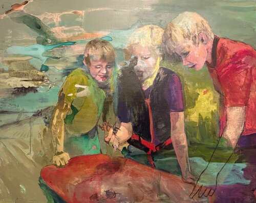 It only has one claw! de Ellen Eikenes, Pintura a la venta en Singulart