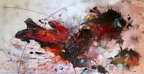 "Lieu peu commun"  acrylique sur toile van robert deschênes, Schilderij te koop op Singulart