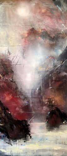 "Bardo" acrylique sur toile van robert deschênes, Schilderij te koop op Singulart