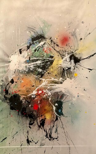 "Pulsions" acrylique sur toile $2250 van robert deschênes, Schilderij te koop op Singulart