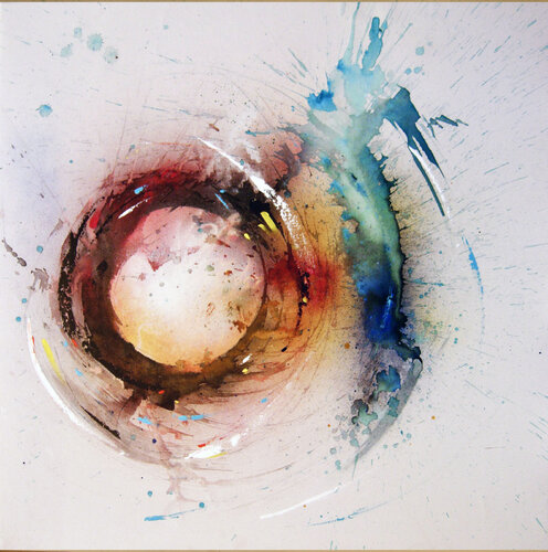 "Mer et monde"  acrylique sur toile van robert deschênes, Schilderij te koop op Singulart