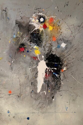 "Montagnes et eau #150" 36X24po acrylique sur toile 2024 by robert deschênes, Painting for Sale on Singulart