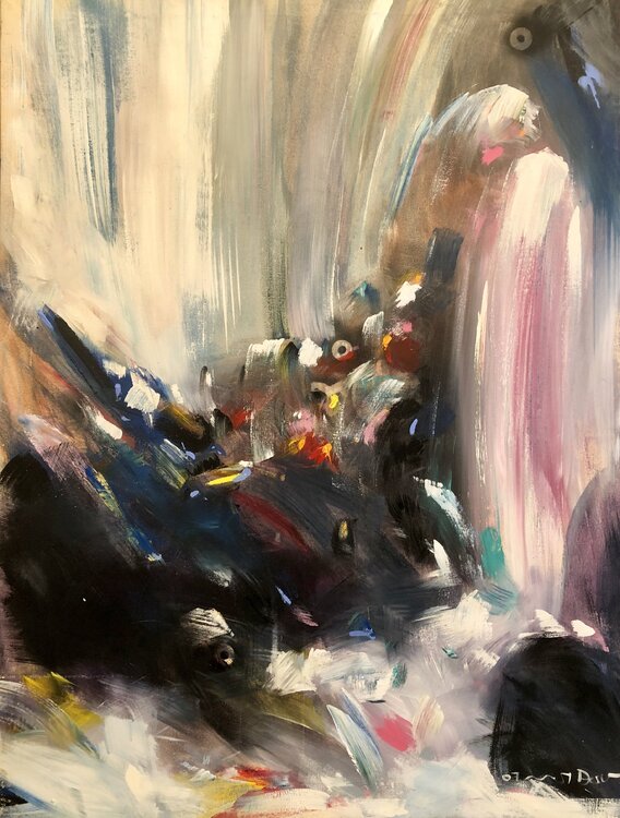 "La joie de l'eau" acrylique sur toile robert deschênes