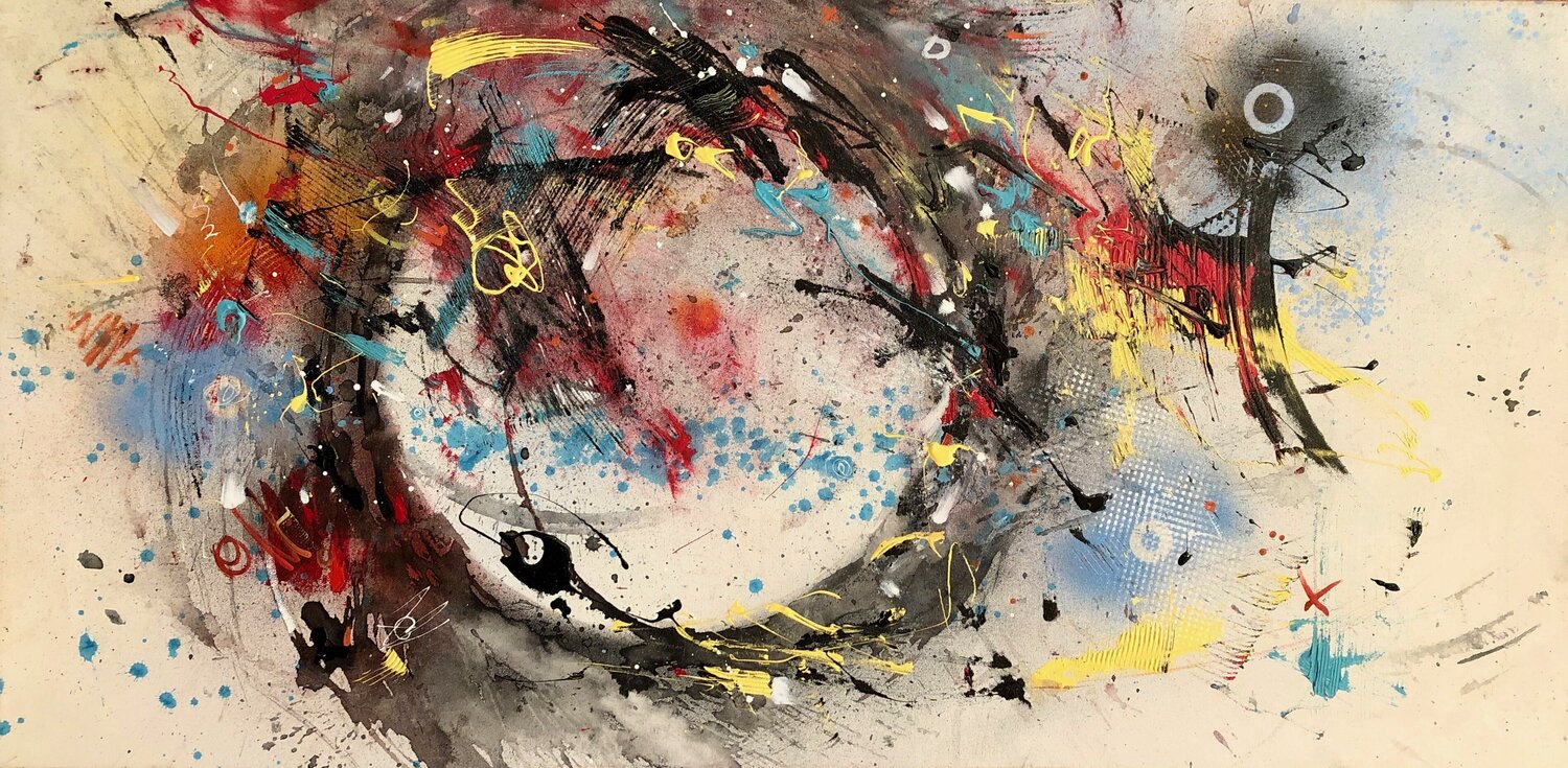 "Refaire le monde"  acrylique sur toile robert deschênes