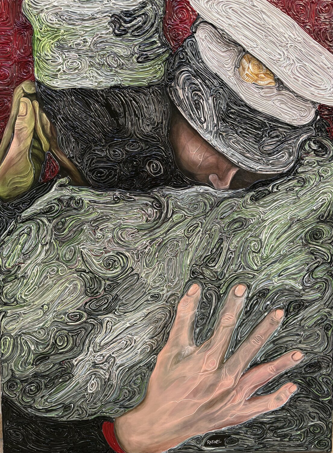 Proud of each other Rafael Hernandez Morales Originalgemälde zu verkaufen
