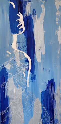 Solitude in Blue van Nara Ziyou, Schilderij te koop op Singulart