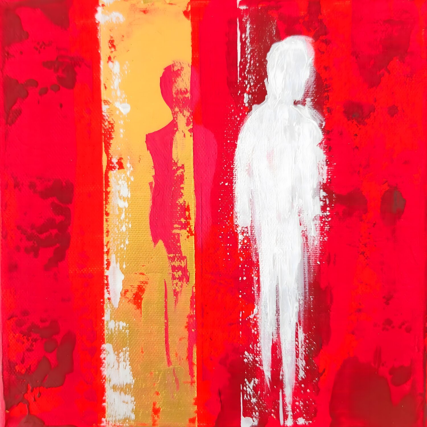 Red Threshold I Nara Ziyou Origineel schilderij te koop