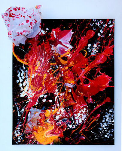 The Fiery Red Eternal Neurones of Interconnective Space von Aelita Andre, Malerei kaufen auf Singulart