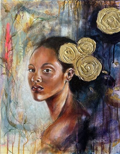 Gold van Gayatri Yelegaonkar, Schilderij te koop op Singulart