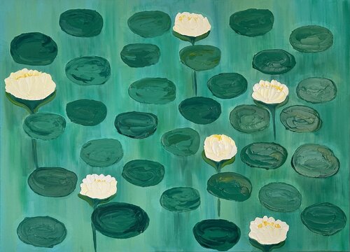Water Lilies by Vitalia Shkurpelo, Painting for Sale on Singulart