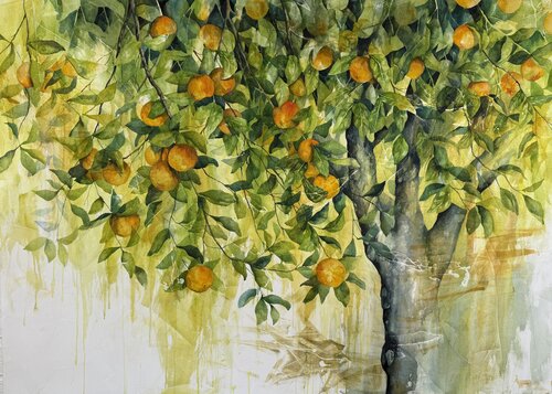 NARANJO van Nacho Muñoz Cano, Schilderij te koop op Singulart