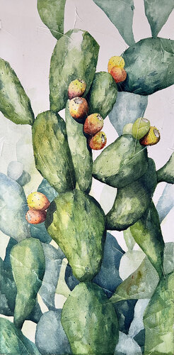 Chumbera vertical von Nacho Muñoz Cano, Malerei kaufen auf Singulart