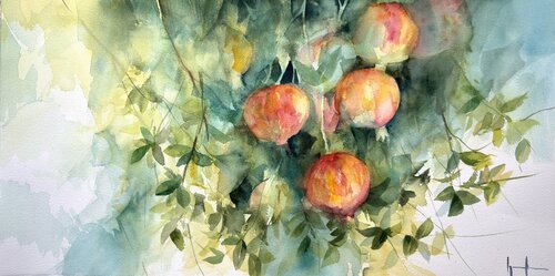 GRANADAS HORIZONTAL de Nacho Muñoz Cano, Pintura a la venta en Singulart