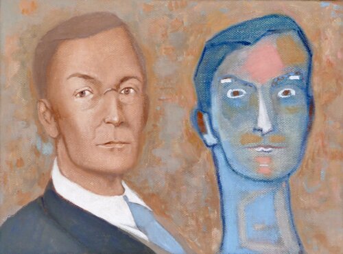 Hermann Hesse, écrivain di Nicole Bovard, Pittura in vendita su Singulart