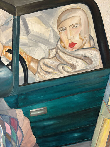 La Musa del Art Deco by Sofía Balut Páez, Painting for Sale on Singulart
