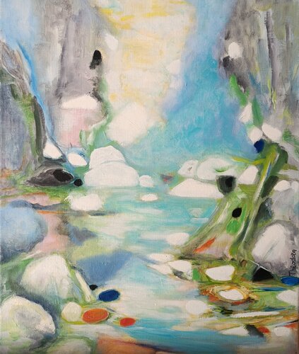 Ma Rivière XIV - 3302 van Théodora BERNARDINI, Schilderij te koop op Singulart