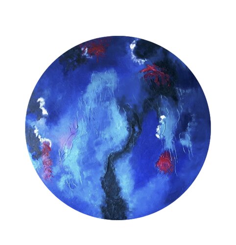 Mystérieuse - N°3007 - Ø 60 cm van Théodora BERNARDINI, Schilderij te koop op Singulart
