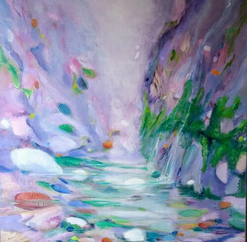 Ma Rivière XXVII - N°3508 van Théodora BERNARDINI, Schilderij te koop op Singulart