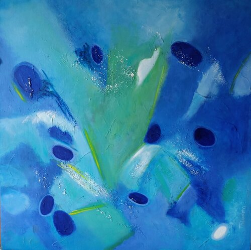 Ma Rivière XV - N°3303 - by Théodora BERNARDINI, Painting for Sale on Singulart