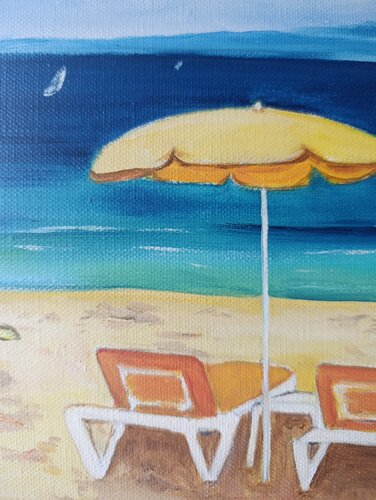 Sous le Parasol Jaune de Théodora BERNARDINI, Pintura a la venta en Singulart