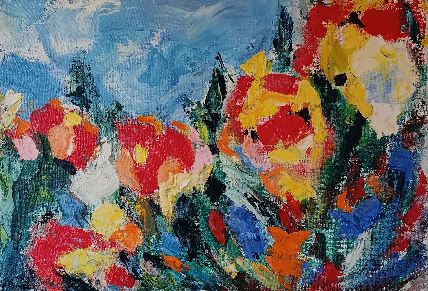 Le Jardin de Marie - N°156 - Théodora BERNARDINI Originalgemälde zu verkaufen