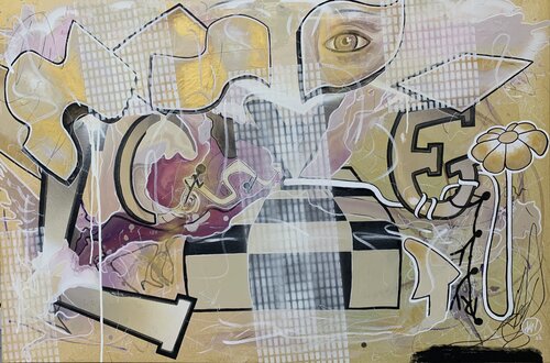 Love IX 22 - Love is a V erb von Yasmin Ada-Tarsousi, Malerei kaufen auf Singulart