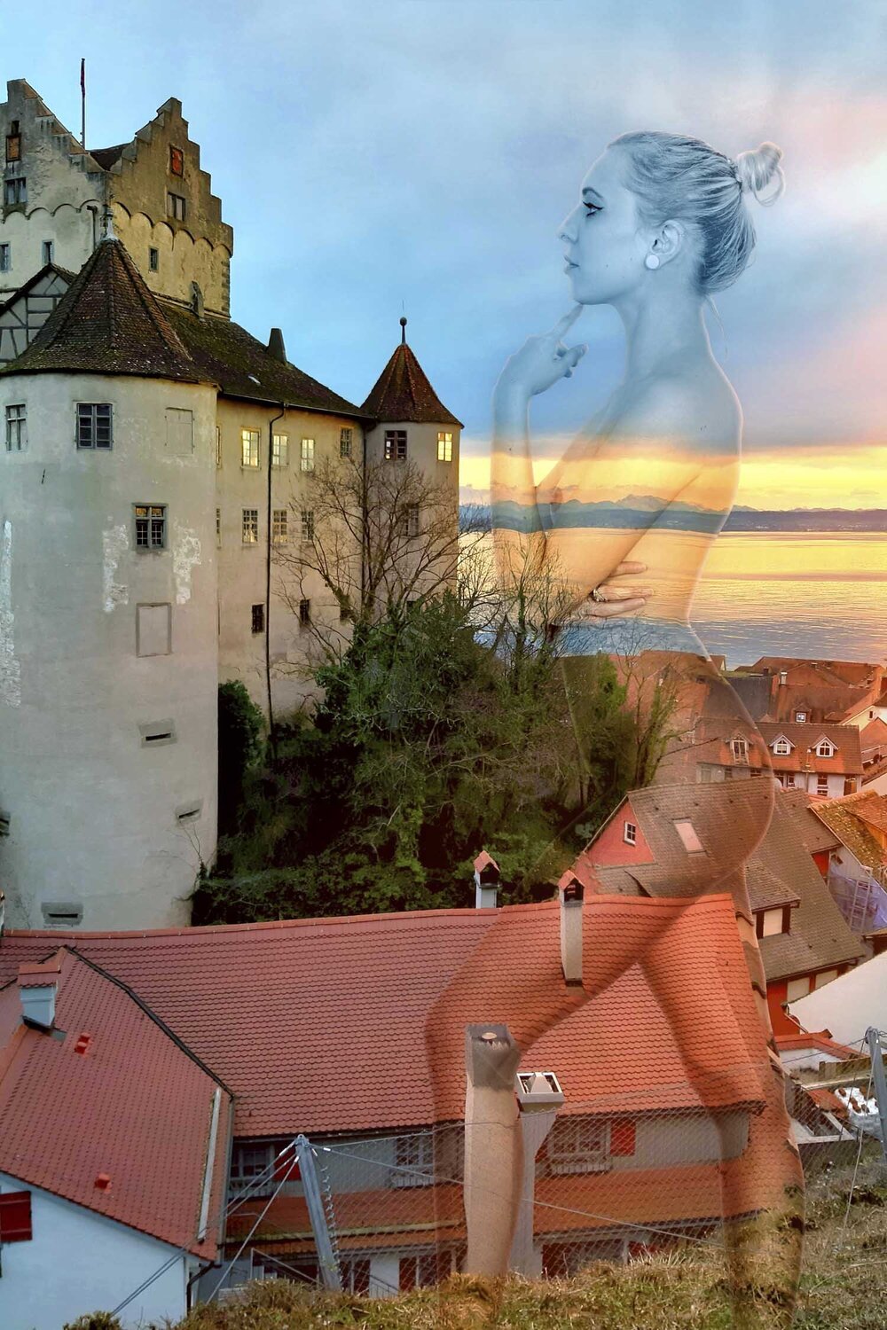Gruß aus Meersburg Jo Steinmetz Druck zu verkaufen