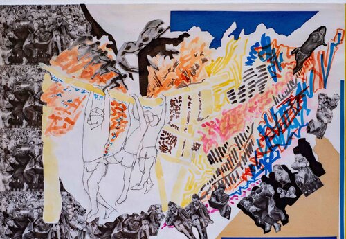 Papiercollage/Zeichnung/Aquarell No. 55 di Anna Pocher, Opera su carta in vendita su Singulart