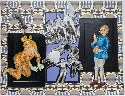 Papiercollage/Ölmalerei No. 103 di Anna Pocher, Opera su carta in vendita su Singulart