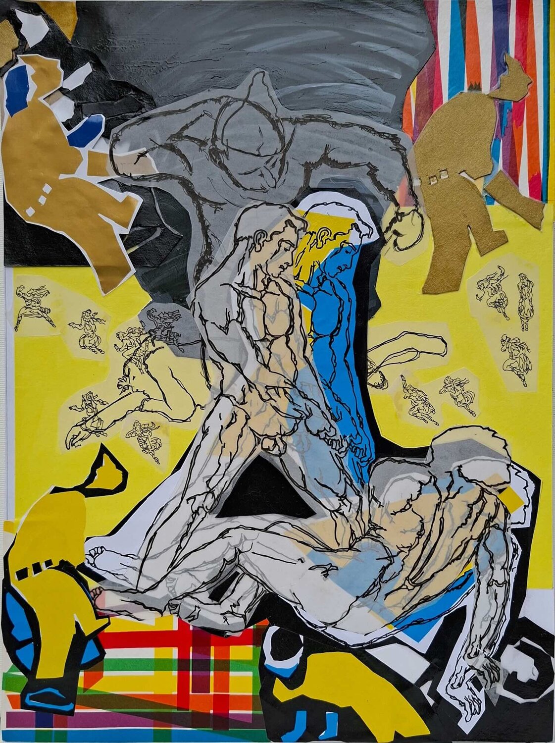 Papiercollage/zeichnung No. 101 Anna Pocher