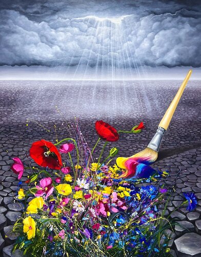 The Brush of Life by Marietta Martirosyan, Painting for Sale on Singulart