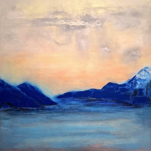 Lago Maggiore - Tribute to Ferdinand Hodler (1853-1918). van Dan Zyzniewski, Schilderij te koop op Singulart