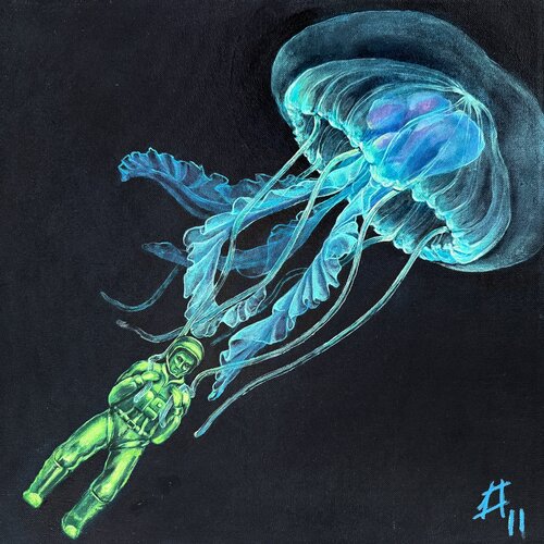 JELLYCHUTES I von SOFIA CRISTINA JIMENEZ, Malerei kaufen auf Singulart
