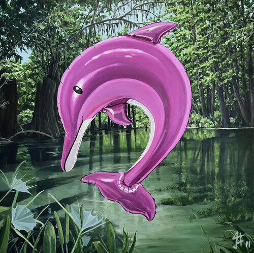 Geo y el amazonas. Serie Naturaleza plástica von SOFIA CRISTINA JIMENEZ, Malerei kaufen auf Singulart