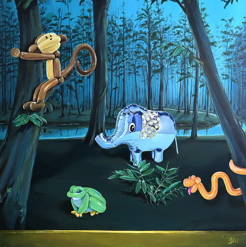 DIORAMA DE HISTORIA NATURAL von SOFIA CRISTINA JIMENEZ, Malerei kaufen auf Singulart