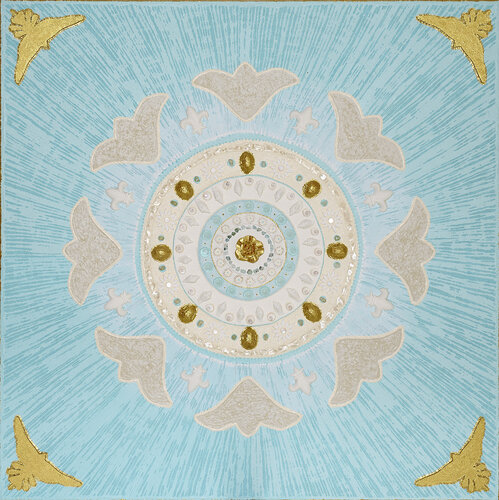 Goldene Rose di Erika Margarete Jansen, Pittura in vendita su Singulart